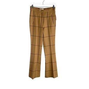 Anthropologie Sable Windowpane Trouser Pant SZ 0 NEW NWT